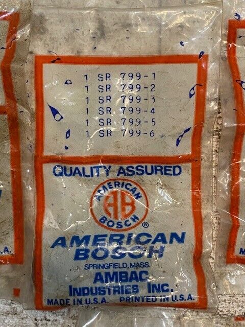 16 Packs of American Bosch Washers SR-799-1 through SR-799-6