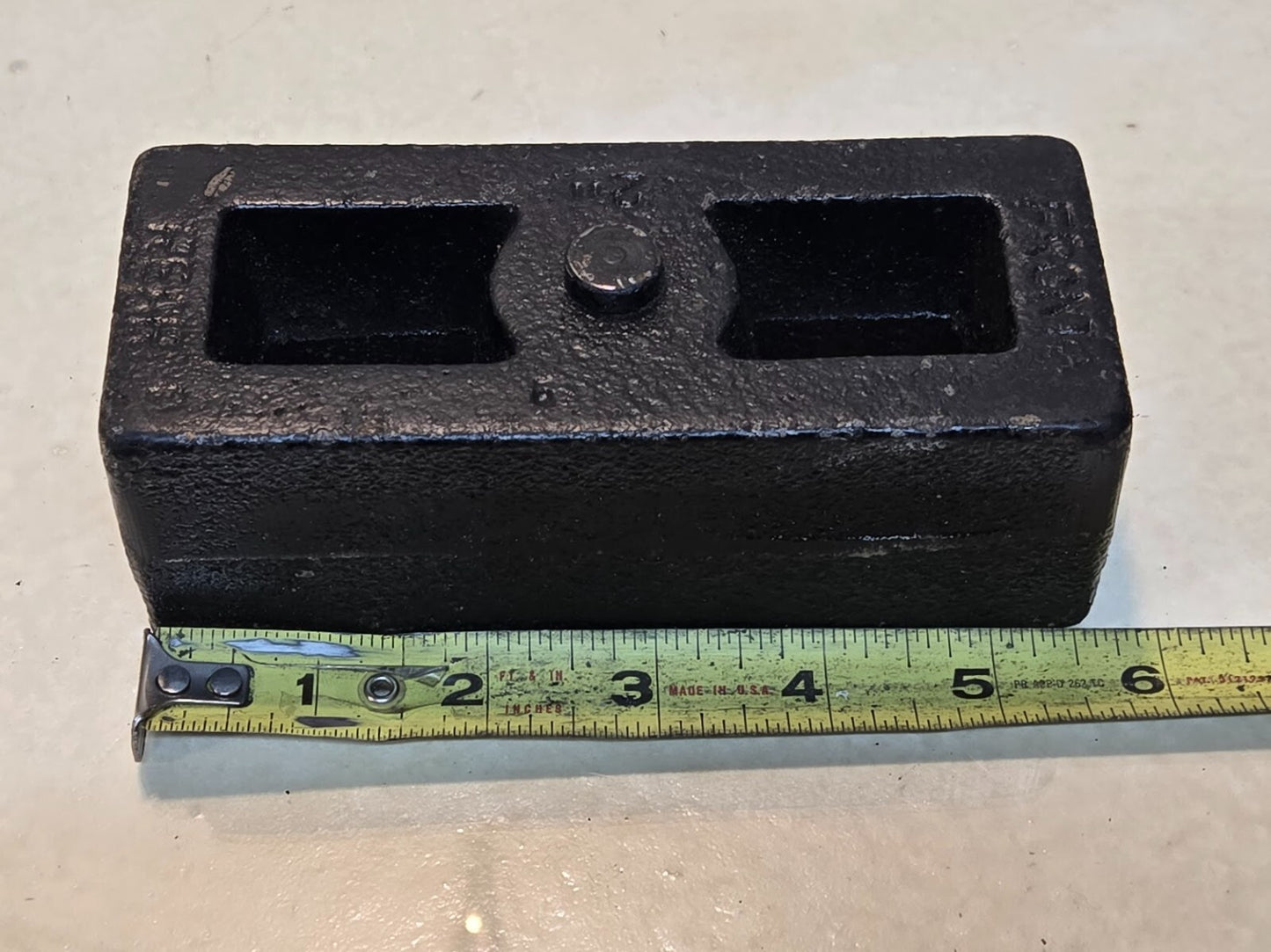 2 Quantity of Cast Iron 2" Lift Blocks 5-11/16" Long 2-3/8" Wide Tapered (2 Qty)
