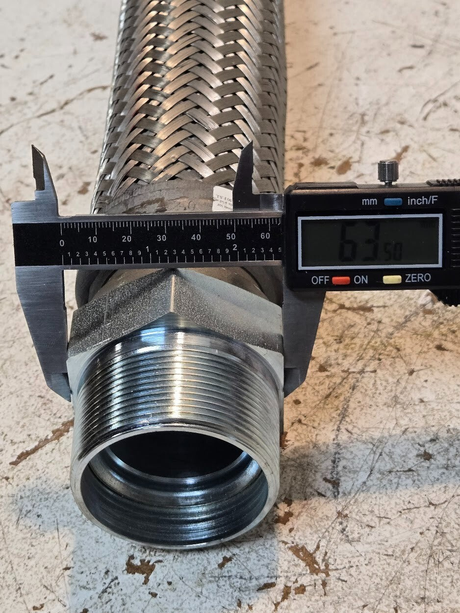 Hose Master FSMS2.0 Braided Steel Tubing 2"x23.5" | 16" Braided Steel Section