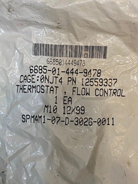 2 Quantity of 6685-01-444-9478 Flow Control Thermostat 12559337 (2 Quantity)