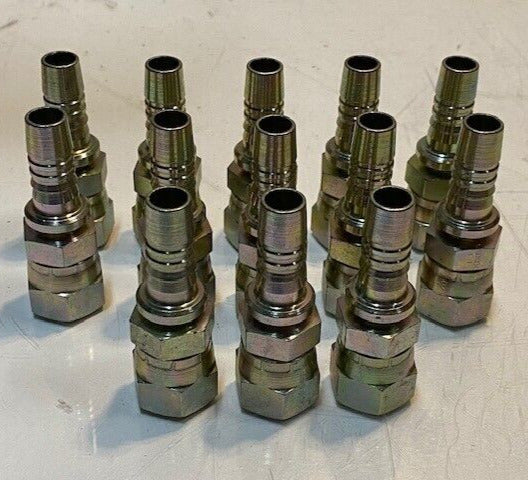 13 Quantity of Pneumatic A8 Tube to Hose Straight Hex Adapters 2-1/2" L 22mm OD