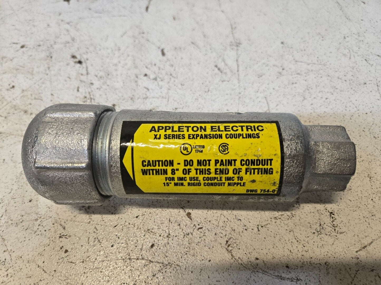 3 Quantity of Appleton Electric XJ754 Expansion Couplings (3 Quantity)