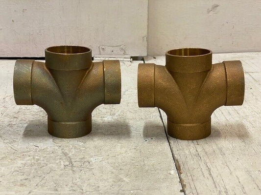 2 Qty of Nibco 2DWV 2x2x2x2 Double San Tee Casts (2 Quantity)