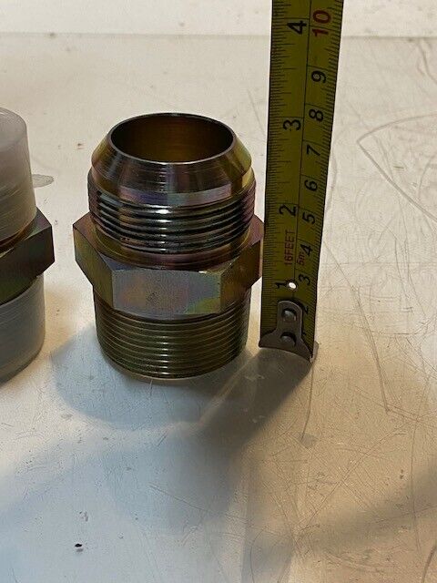 2 Quantity of Straight Hex Adapters 68mm H 33mm Bore 48mm Thread (2 Quantity)