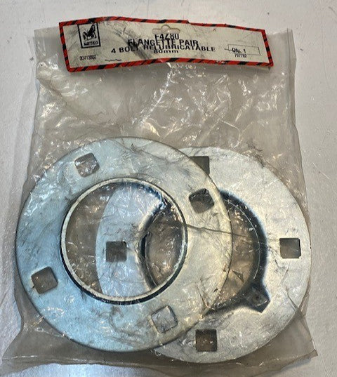Tisco F4Z80 Flangette Pair 4-Bolt Relubricatable 5-3/4" OD