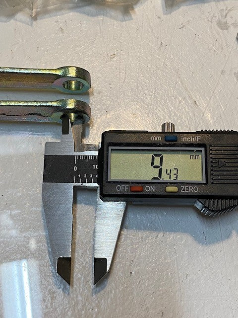 12 Quantity of MCP Clevis Yoke Ends w/ Rod & Pin 2-7/8" Long 7/8" Wide (12 Qty)