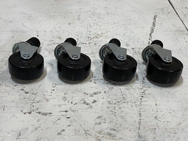 4 Pack of Caster Wheels 49mm OD 1-1/2" Stems (4 Quantity)