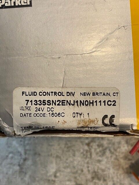 Parker Fluid Control Solenoid Valve 71335SN2ENJ1N0H111C2 | 24V DC 10 Watts