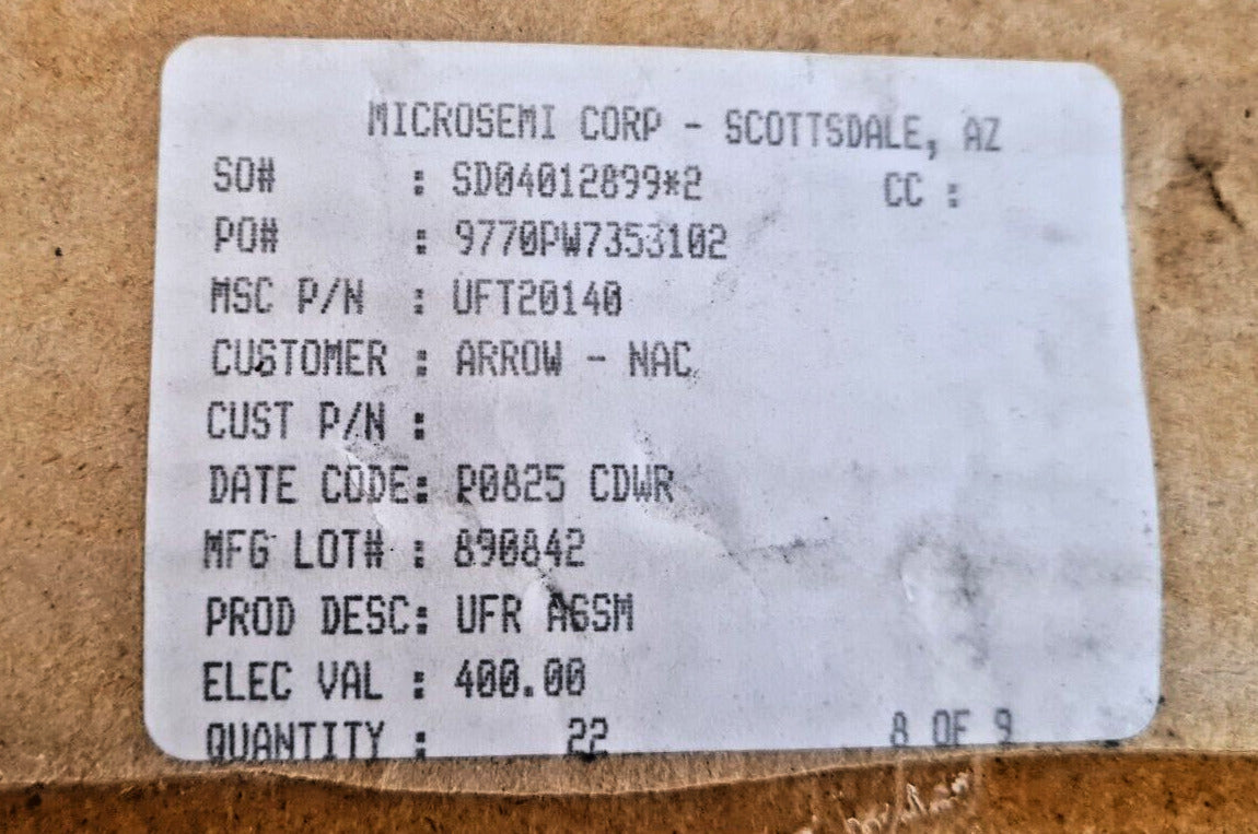 22 Quantity of Microsemi Rectifier Diode Modules UFT20140 | P0825 MSC (22 Qty)