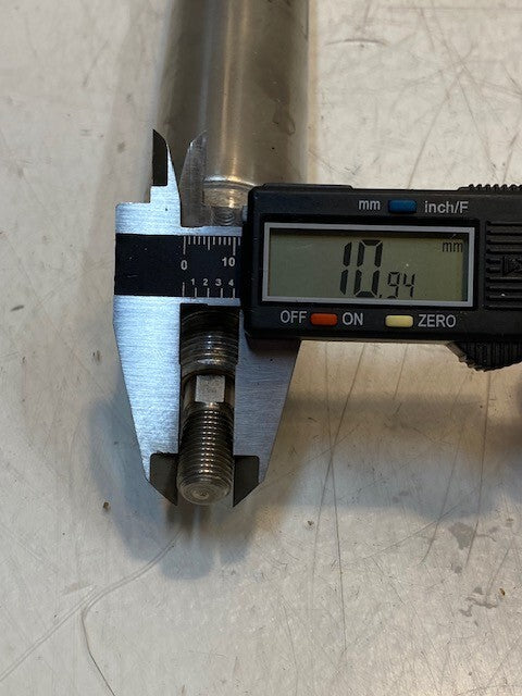 Aldrich 1500SS-1242 Pneumatic Cylinder 12-1/2" Long 40mm OD 11mm Thread End
