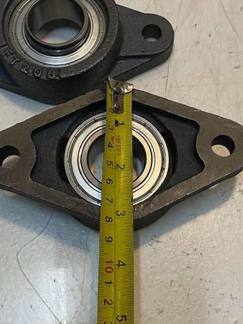 2 Qty of PEER 2-Bolt Flange FT206 Insert Bearing FH206-20 | 31mm Bore (2 Qty)