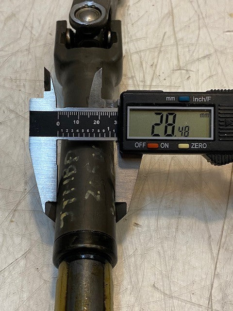 Steering Column Shaft 15" Long 17mm End ID 21mm End ID 28mm Shaft
