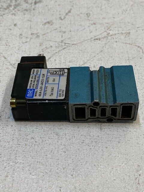 MAC Solenoid Valve 46A-L00-JAC0-1LR, 24VAC, 5.4W, 120Psi