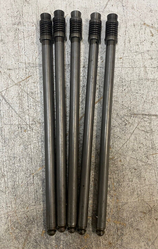 5 Qty of 14" Steel Valve Roller Push Rods 16mm OD 18mm Spiral End (5 Qty)