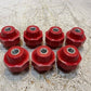 7 Quantity of Red Octogonal Insulators 11mm Bore 51mm OD 51mm Tall (7 Quantity)