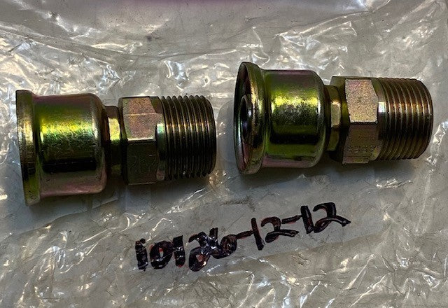 2 Quantity of Parker Crimp Style Hydraulic Hose Fittings 10126-12-12 (2 Qty)