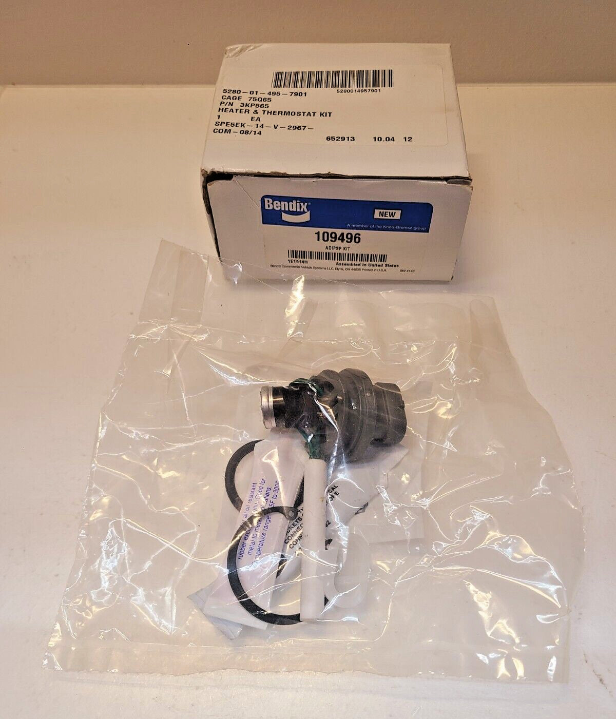 Bendix Heater &Thermostat Kit 109496 | 5280-01-495-7901 | CAGE 75Q65 | 3KP565