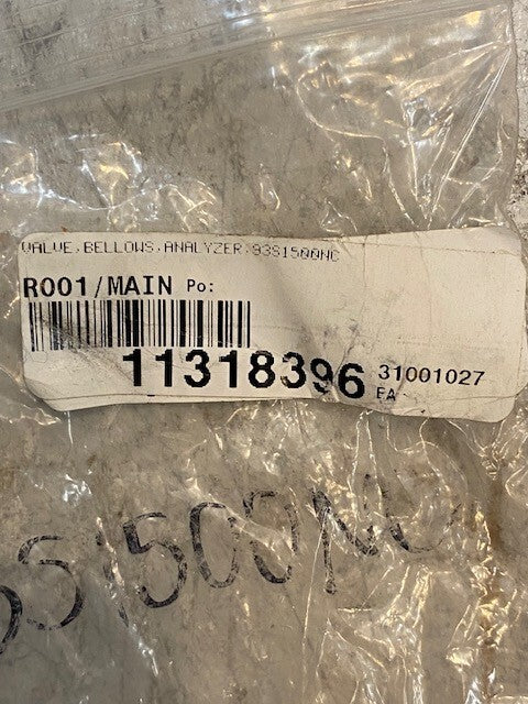 Valve Bellows Analyzer 93S1500NC | 11318396 | 31001027