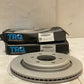 Set of 2 TRQ G-Coated Premium Disc Brake Rotors BRA79227 (2 Quantity)