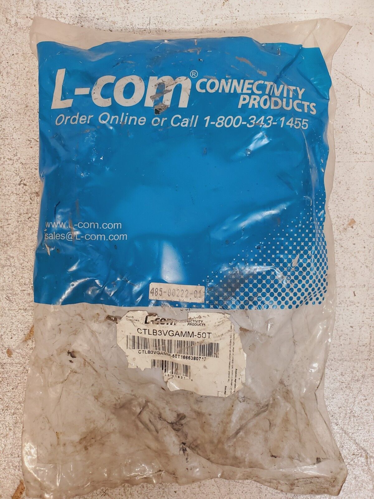 L-Com SVGA HD15 Male/Malewith Disconnect 50.0 ft CTLB3VGAMM-50T