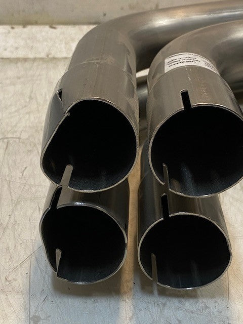 4-Pipe Exhaust Header Muffler CSP808 | 34872 | 18-1/2" Long 38mm Bore 45mm End