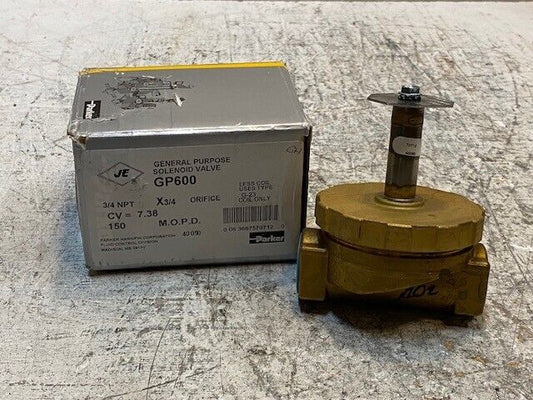 Parker Solenoid Valve GP600 | 3/4 NPT | CV = 7.38 | 40050