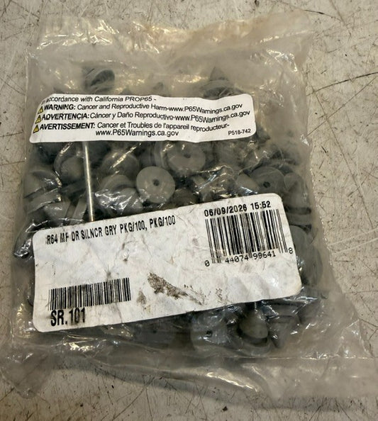 100-Pack Bag Of Ives Commercial SR64 Gray Door Silencers For Metal Door Frames