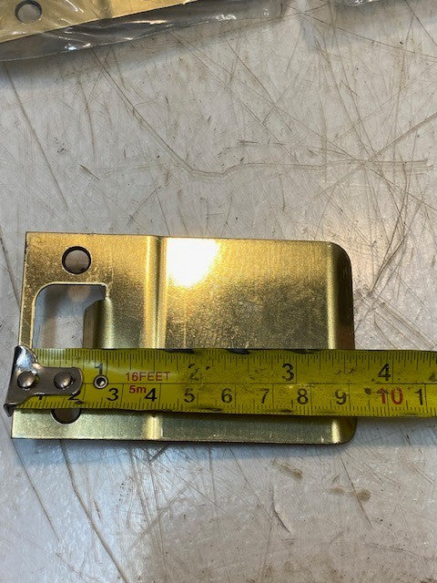 5 Quantity of Golden Metal Extended Lip Strike Plates 3-3/4" x 2-1/4" (5 Qty)