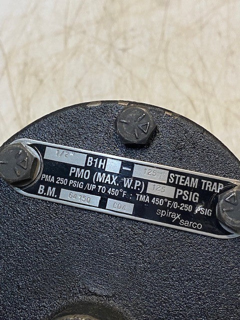 Spirax Sarco B-1H Inverted Bucket Steam Trap B1H-125 | 125 PSIG