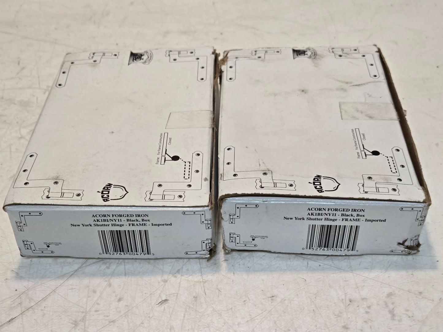 2 Quantity of Acorn New York Shutter Hinges AK1BI | NY11 | 052763004795 (2 Qty)