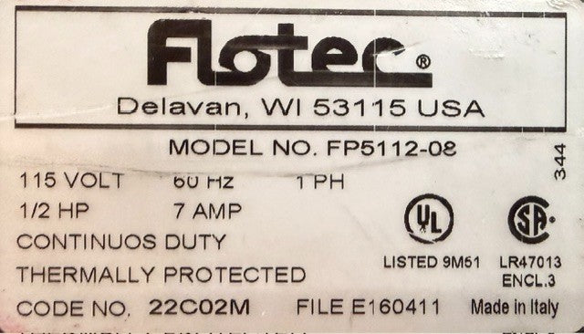 Flotex Portable Utility Transfer And Pressure Boost Pump FP5112-08 | 1/2 HP 115V