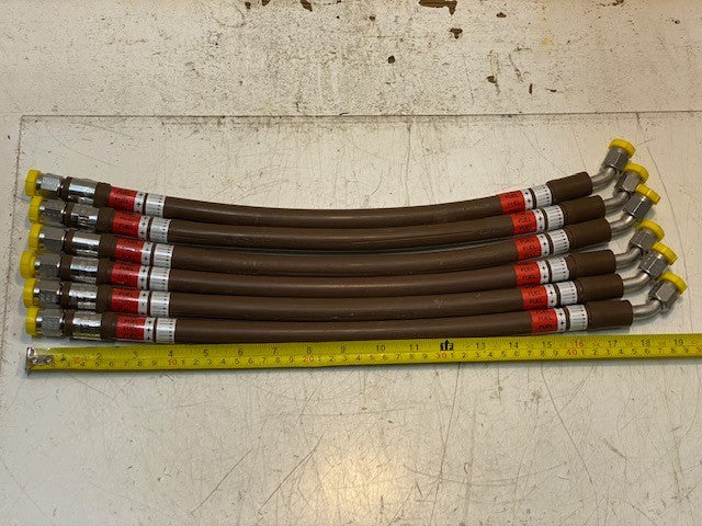 6 Quantity of Parker Stratoflex 124-6J Hydraulic Hose Assemblies (6 Quantity)