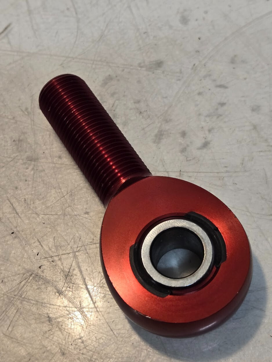 6 Quantity of Red Anodized Aluminum Rod Ends 1/2" Bore 5/8" Thread (6 Qty)