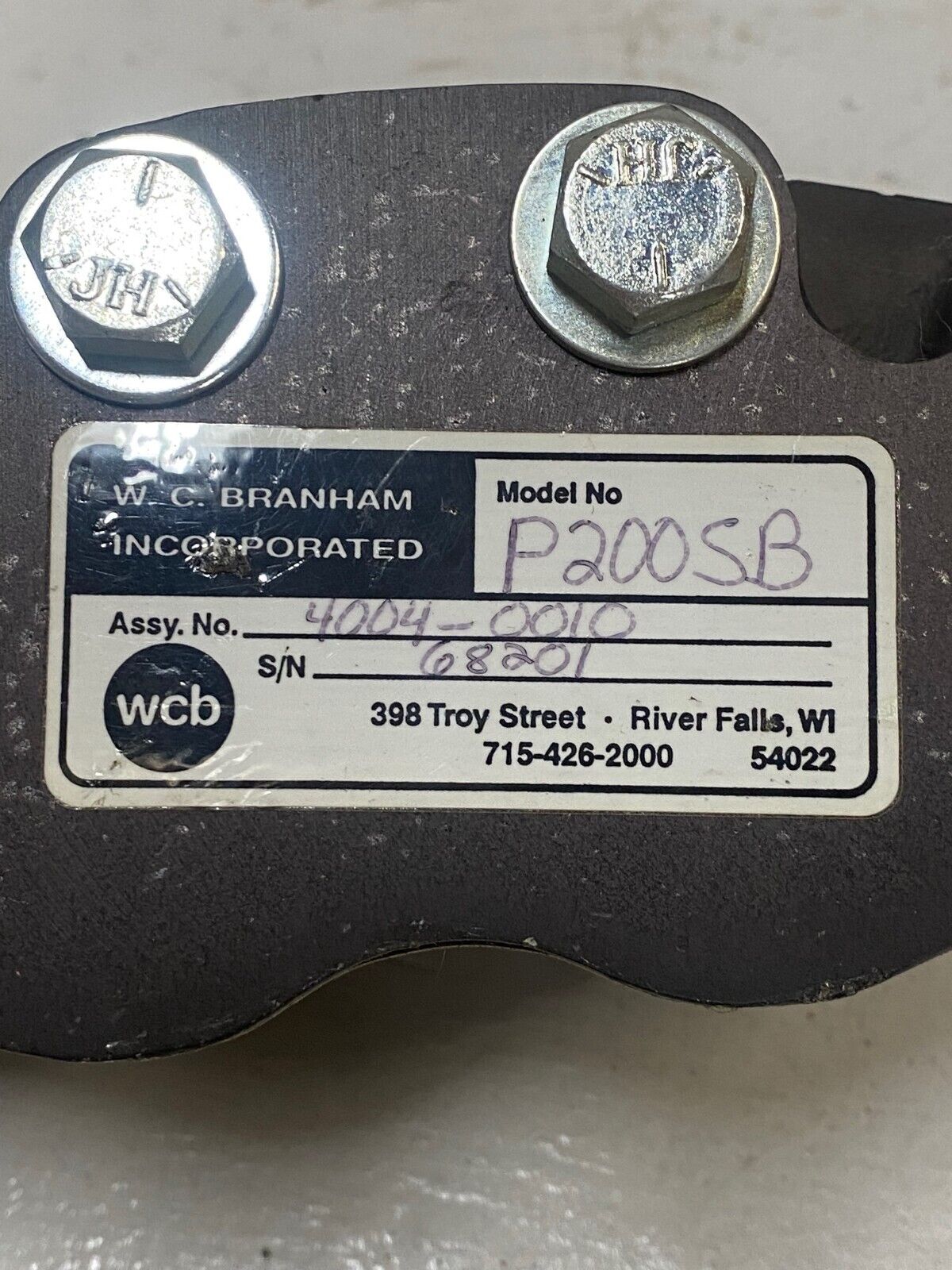 WC Branham P200SB Caliper Disc Brake 4004-0010 | 68201