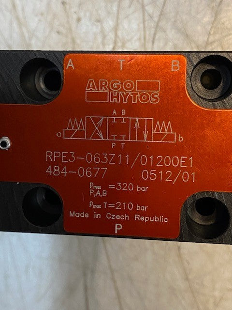 ARGO HYTOS RPE3-063Z11/01200E1 HYDRAULIC DIRECTIONAL CONTROL SOLENOID VALVE