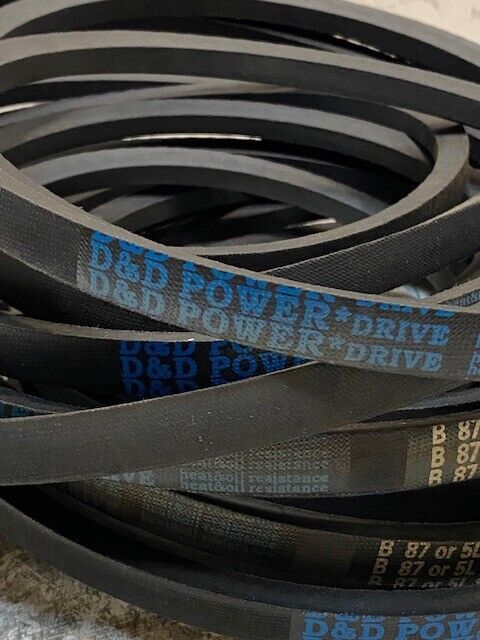 5 Quantity of D&D PowerDrive B87/5L900 380 Rubber V Belts (5 Quantity)