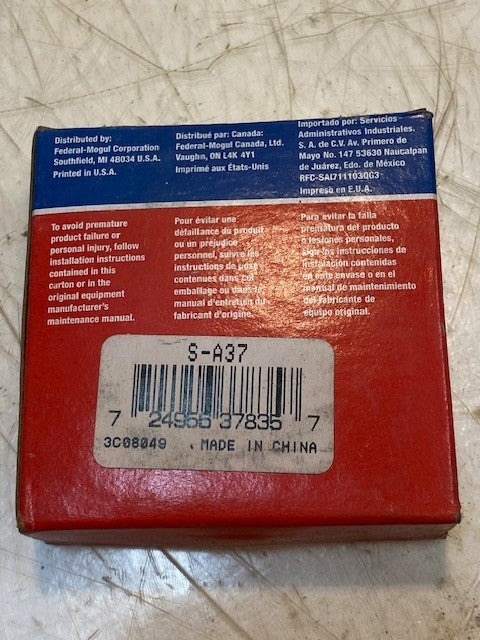 Motor City Bearings and Seals S-A37 Tapered Roller Bearing Cone and Cup Set