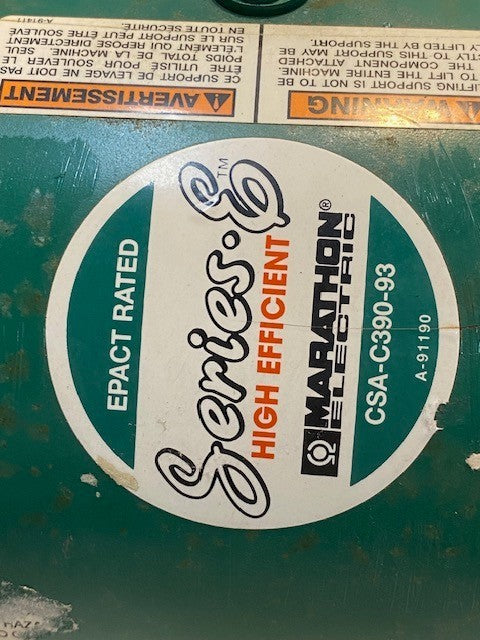 Marathon Electric General Purpose Motor X70410383020 Model 9VK182TTDR4127DR