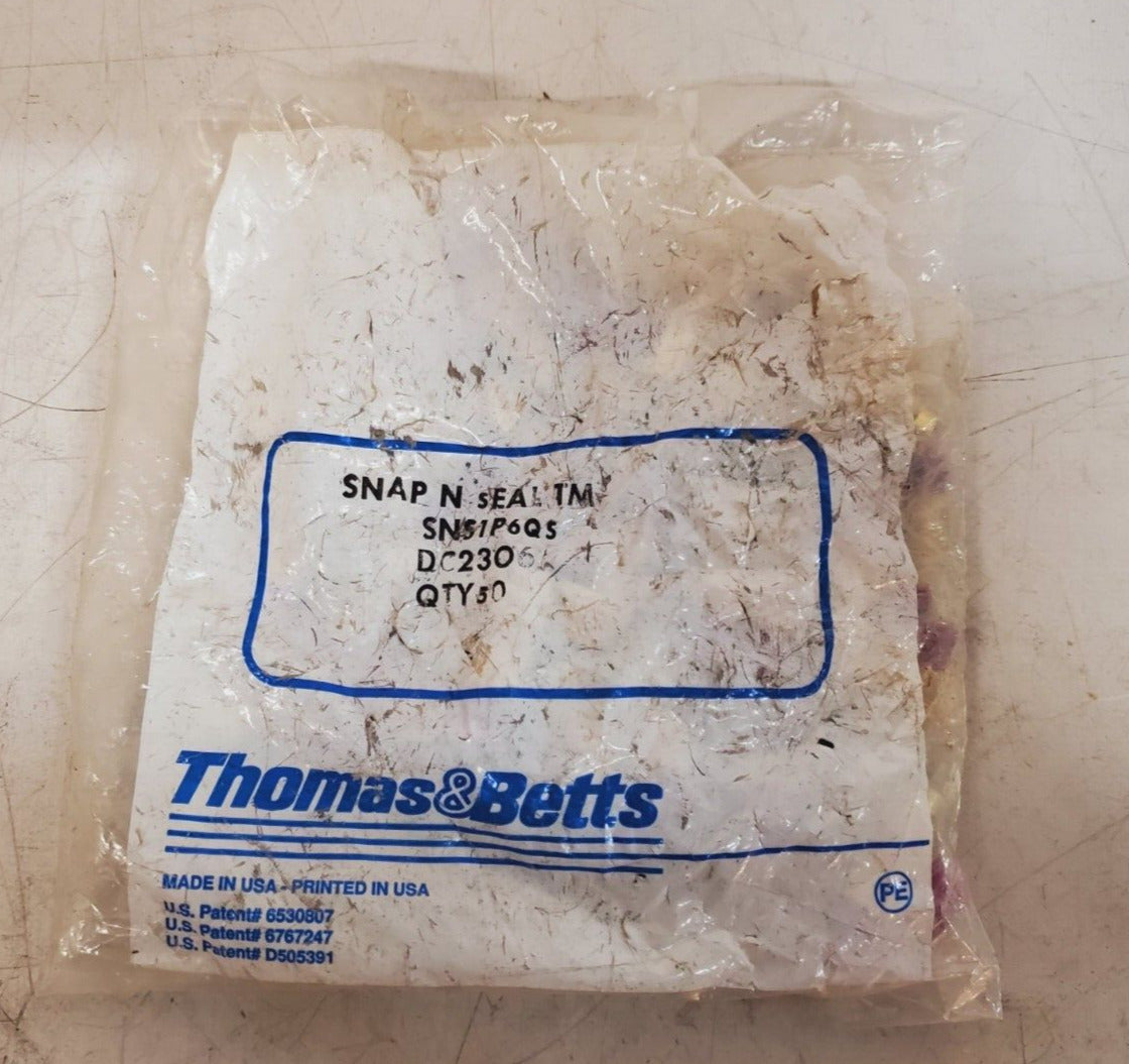 50 Qty. of Thomas & Betts Snap N Seal Connectors TM SNS1P66Q5 | DC230 (50 Qty)