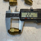38 Quantity of Brass Flared Tube Hex Nuts 22mm L 11mm ID 8mm Nose (38 Quantity)