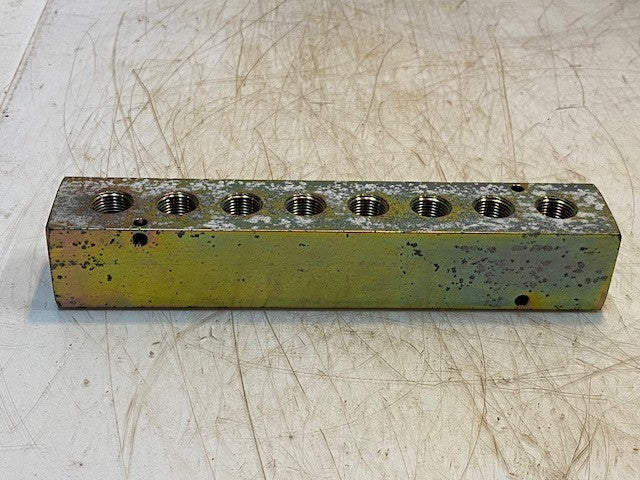 Brass Neutral Link 8-3/8-1/2 | 8 Holes Across 1 Hole on Side 8-5/8" L 1-1/2" W