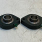 2 Qty of FK 2-Bolt Flanges FW205 w/ Insert Bearings SSB205 | 25mm Bore (2 Qty)