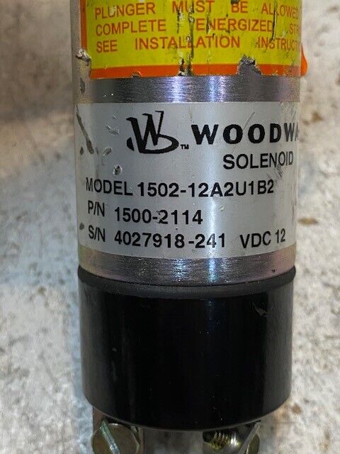 Woodward Solenoid 1500-2114 | 1502-12A2U1B2 | 4027918-241 VDC12