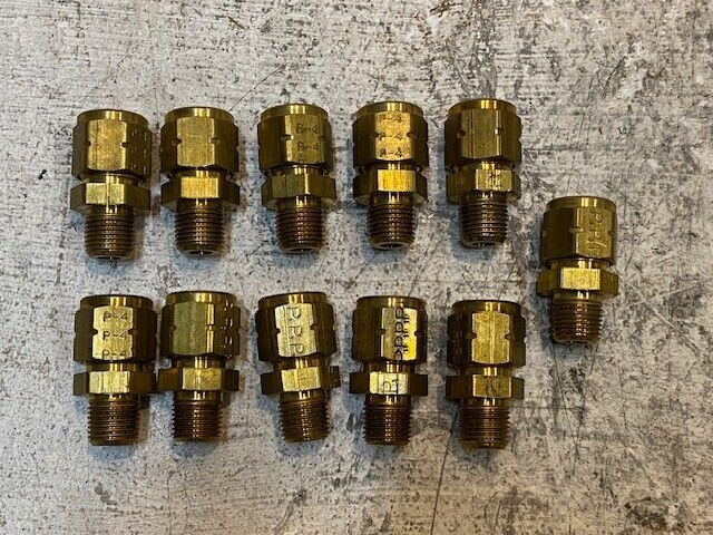 11 Quantity of Parker Compression Adapter Fittings X68VL-4-2 (11 Quantity)