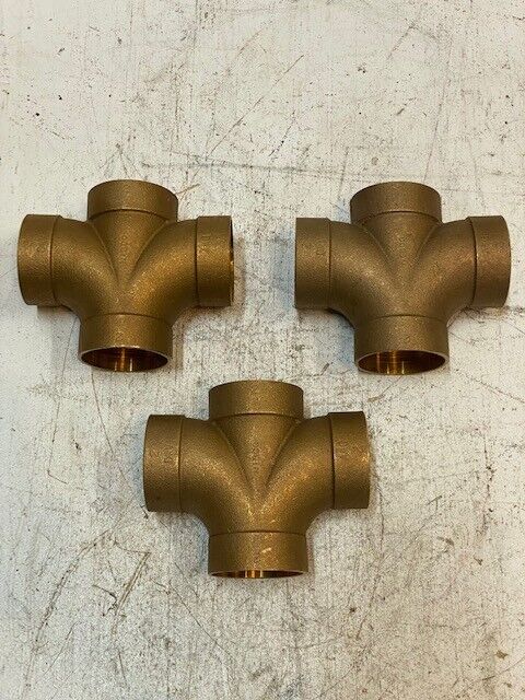 3 Qty of Nibco 2x2x2x2 in DWV Double Tees (3 Quantity)