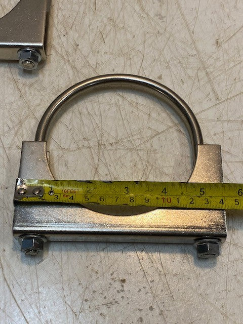 4 Quantity of Heavy Duty Steel U-Bolt N1 4in Exhaust Clamps (4 Quantity)