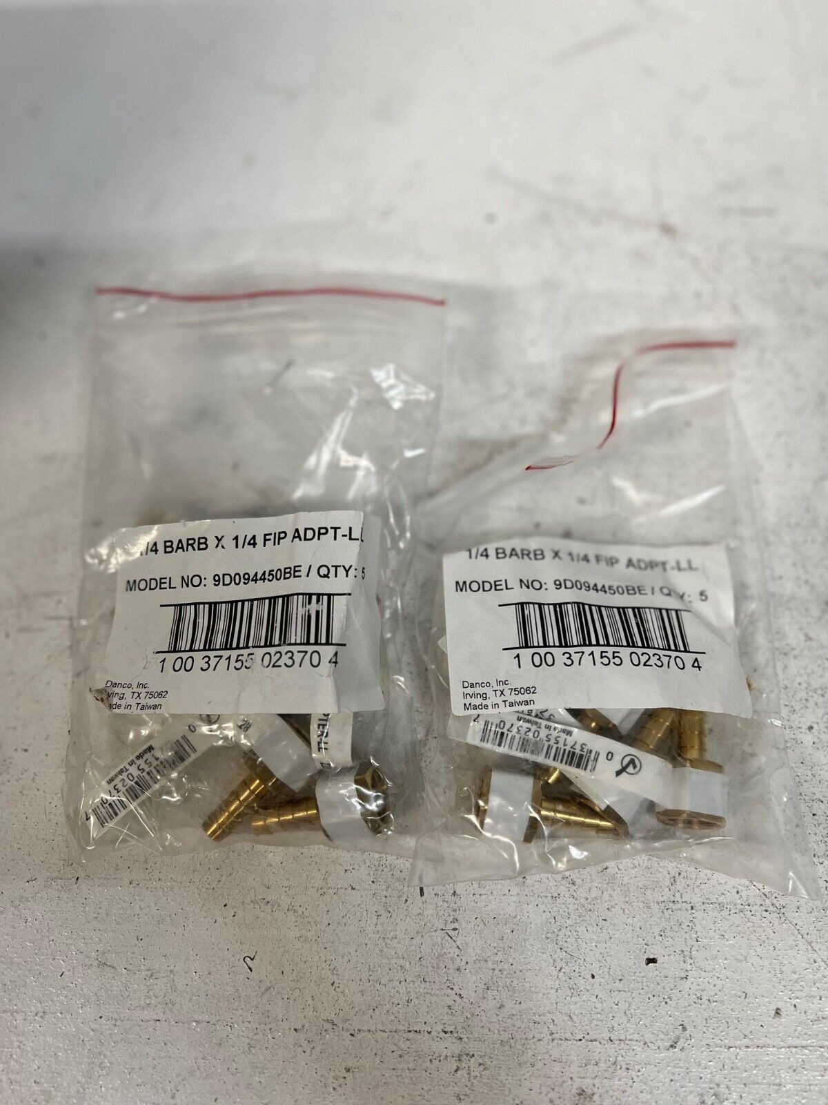 10 Pack 1/4 BARB X 1/4 FIP ADAPTER-LL 228 | 9D094450BE (QTY 10)