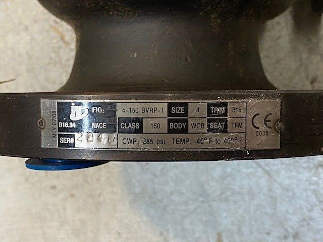 4"-150 WCB Cast Steel Flange Valve 4-150 BVRP-1