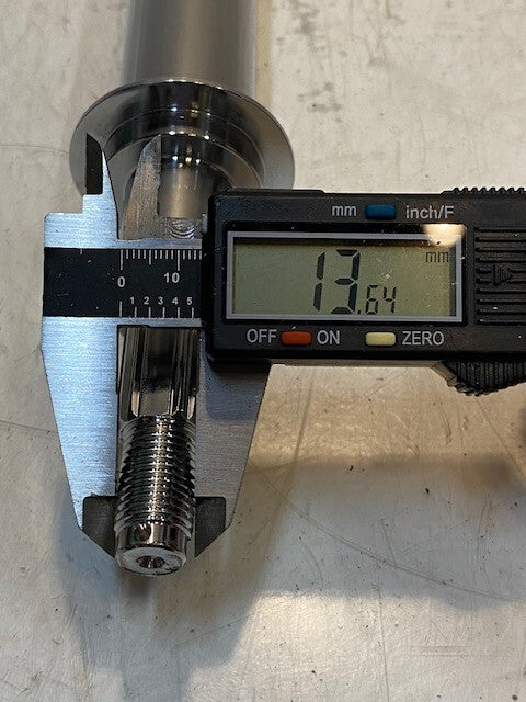 Alba Racing Steering Stem 27" Long 5" W 32mm Shaft 14mm Thread