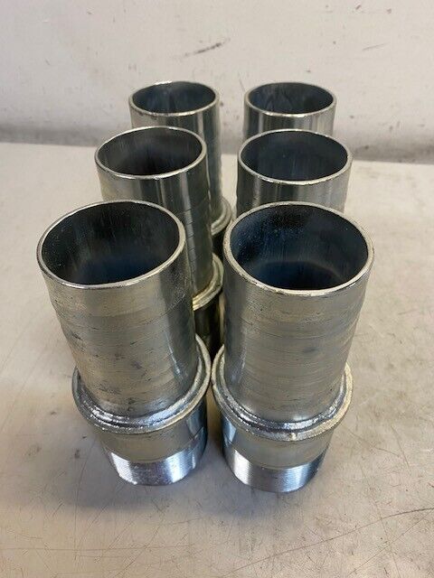 6 Quantity of 7" Plated-Steel Threaded Combination Nipples 7" H 58mm W (6 Qty)